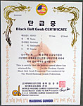 Black Belt Certificate